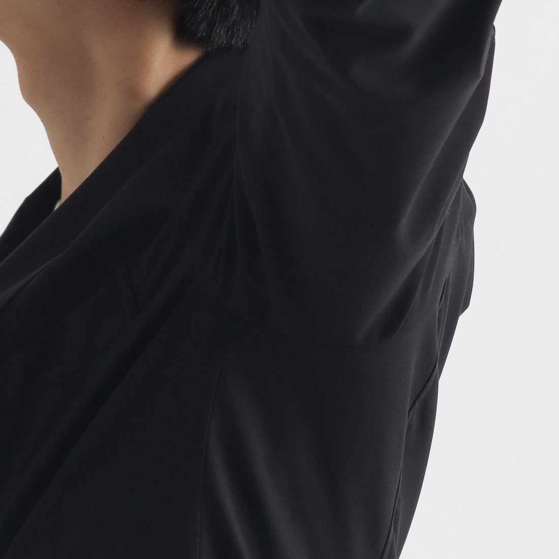 High Twist Cotton Panama Easy Jacket Color: Black