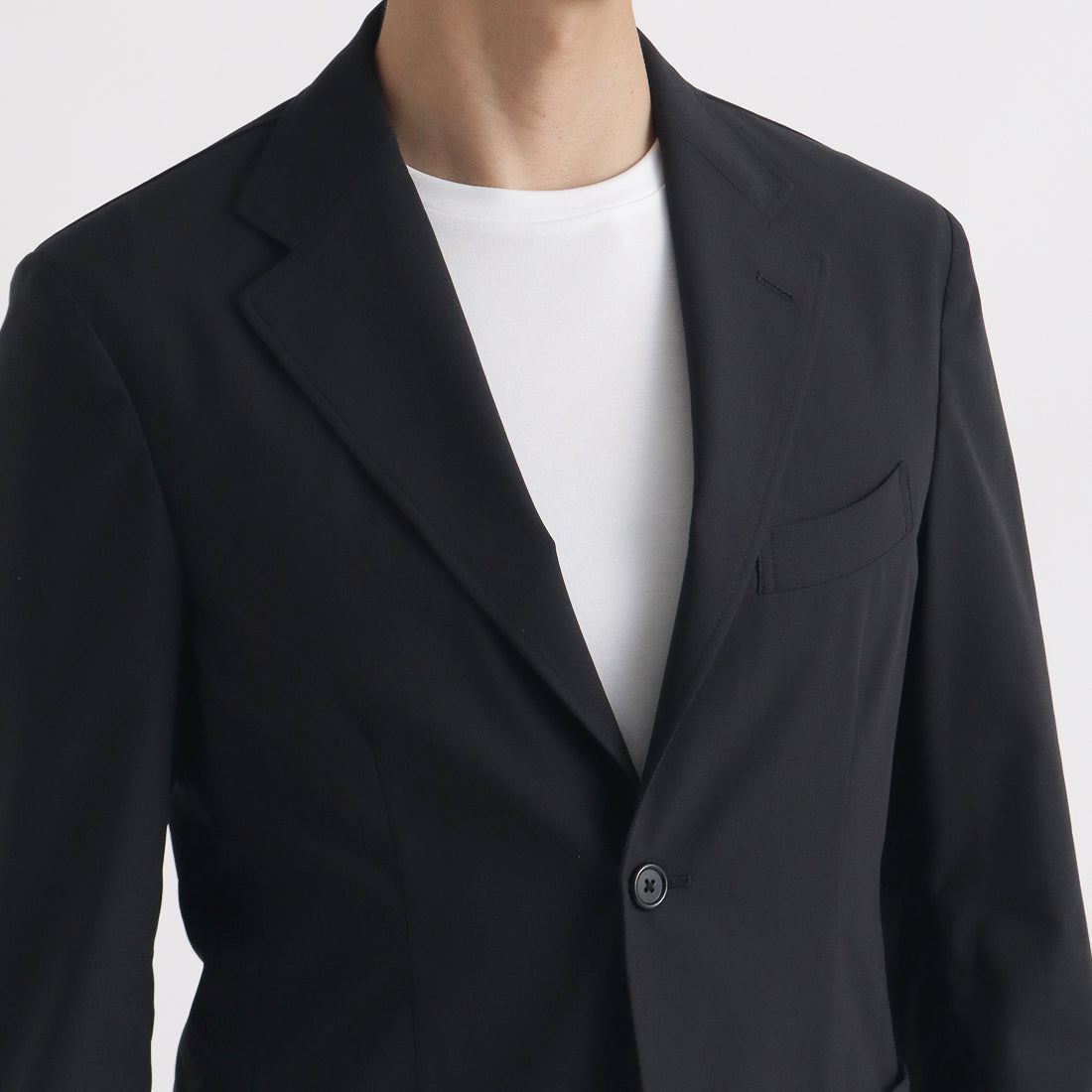 High Twist Cotton Panama Easy Jacket Color: Black