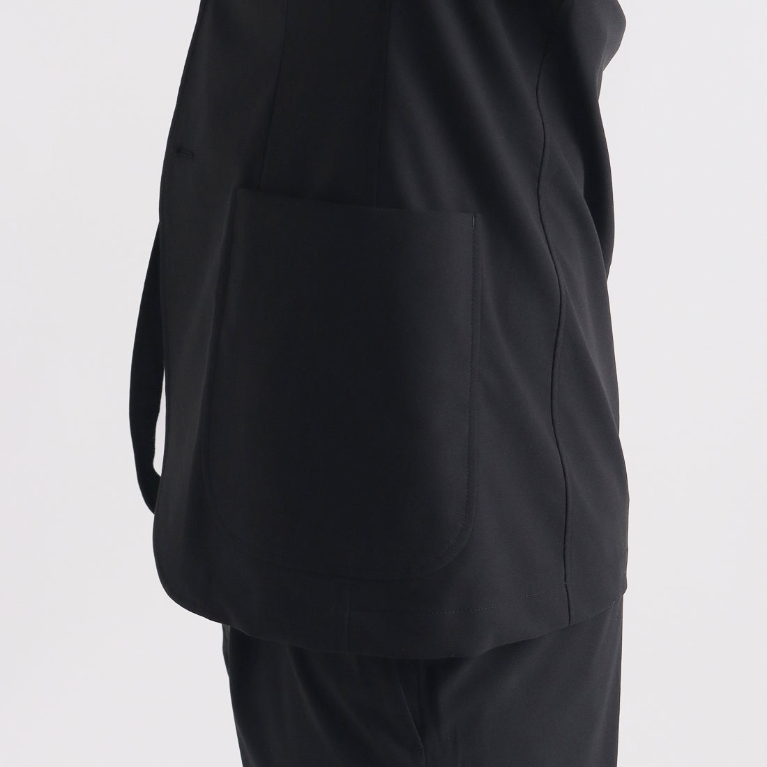 High Twist Cotton Panama Easy Jacket Color: Black