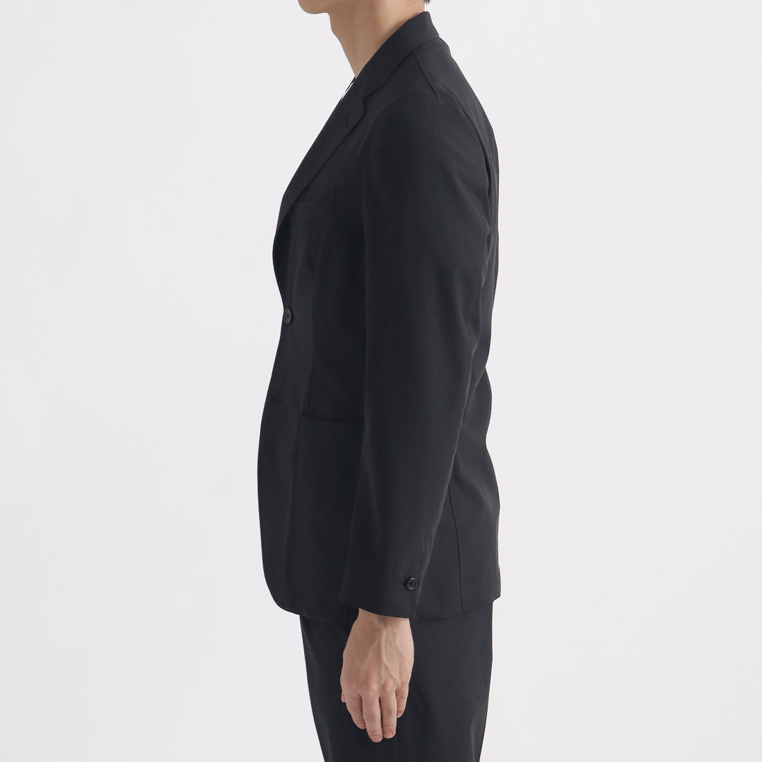 High Twist Cotton Panama Easy Jacket Color: Black