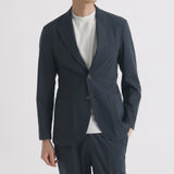 High Twist Cotton Panama Easy Jacket Color: Navy
