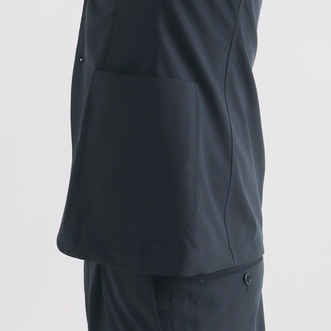 High Twist Cotton Panama Easy Jacket Color: Navy