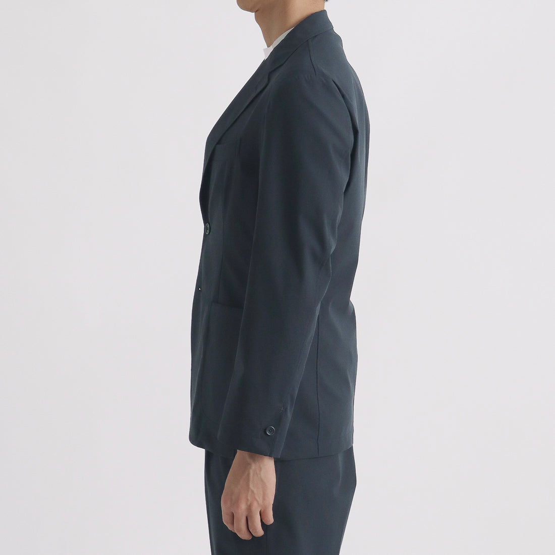 High Twist Cotton Panama Easy Jacket Color: Navy