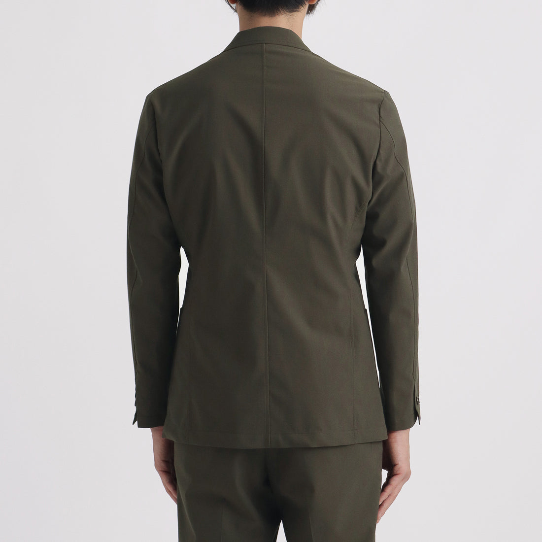 High Twist Cotton Panama Easy Jacket Color: Olive