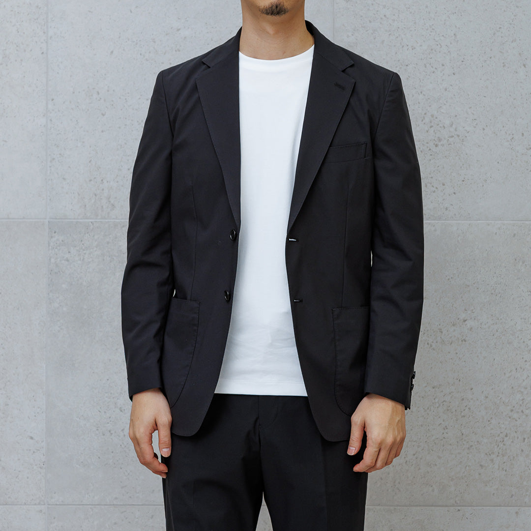 High Twist Cotton Panama Tailored Jacket Color: Black