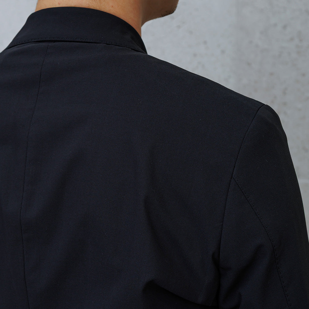 High Twist Cotton Panama Tailored Jacket Color: Black