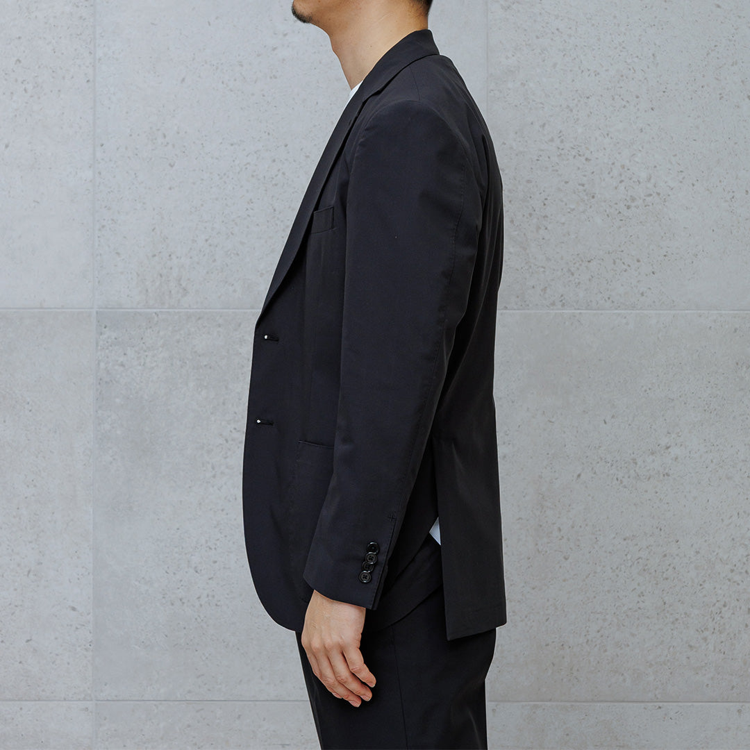 High Twist Cotton Panama Tailored Jacket Color: Black