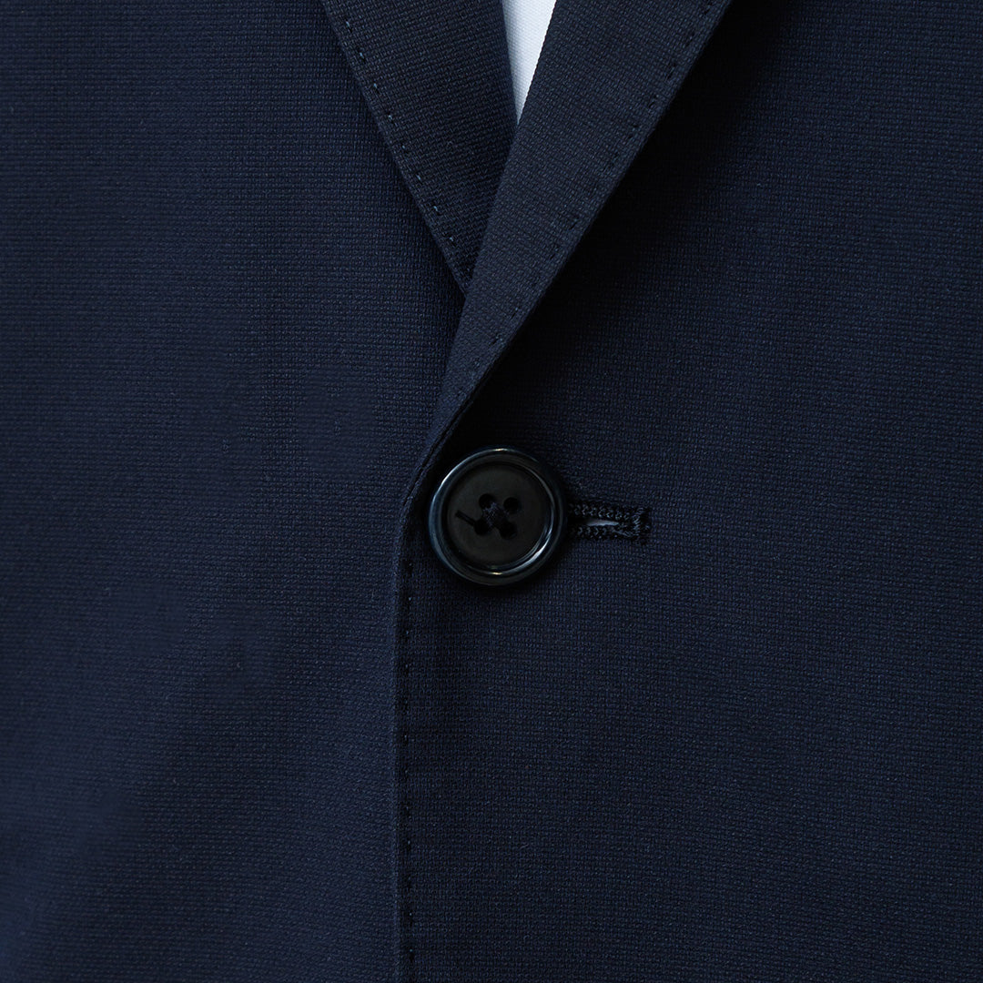 High Twist Cotton Panama Tailored Jacket Color: Navy