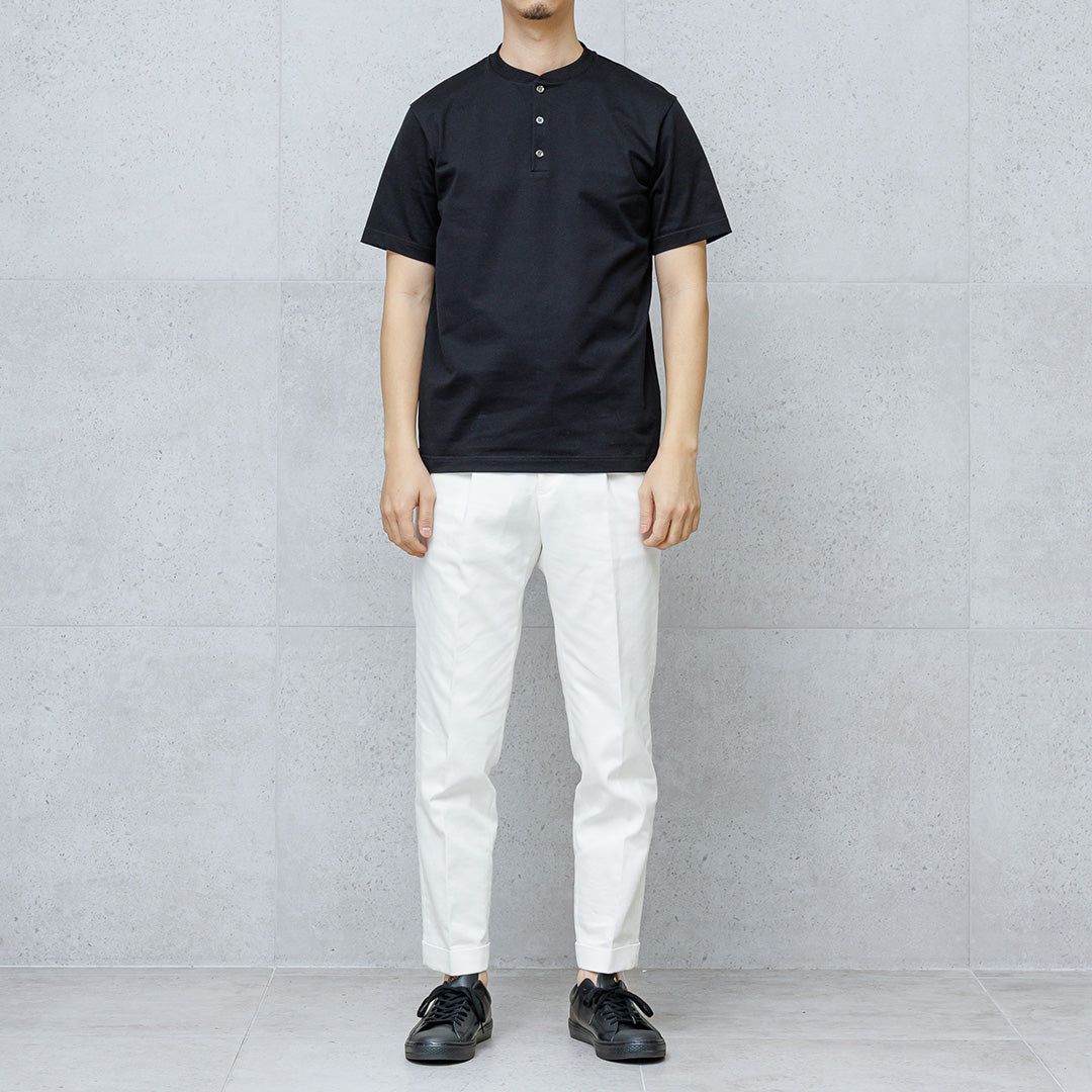 Hybrid Cotton Henley Neck Dress T-shirt Color: Black