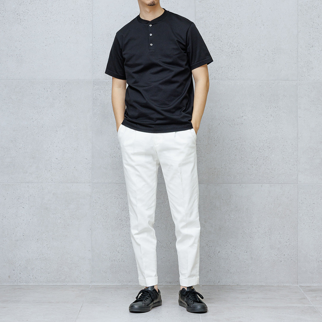 Hybrid Cotton Henley Neck Dress T-shirt Color: Black