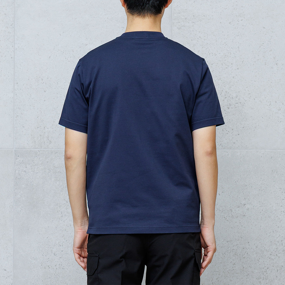 Hybrid Cotton Henley Neck Dress T-shirt Color: Navy