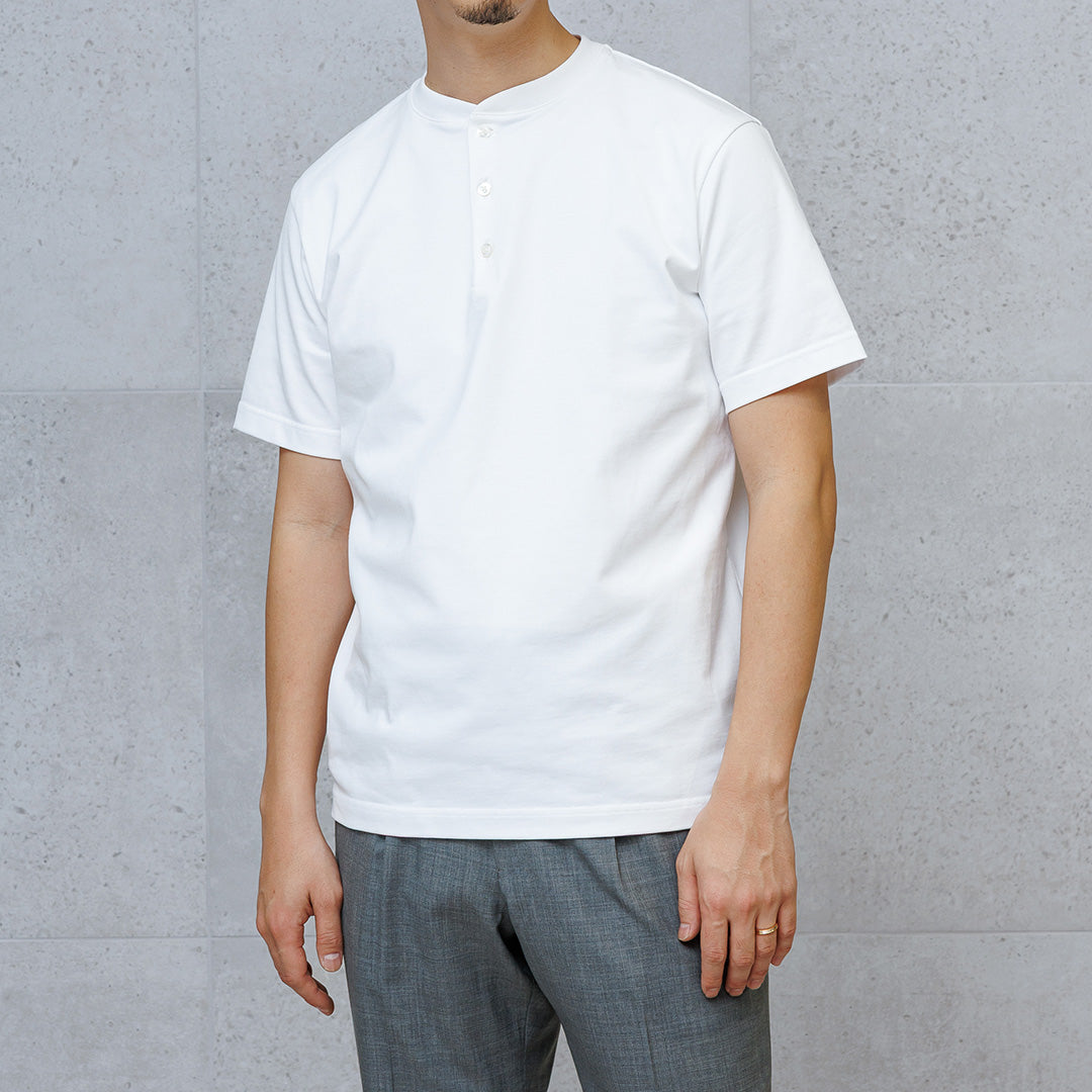 Hybrid Cotton Henley Neck Dress T-shirt Color: White