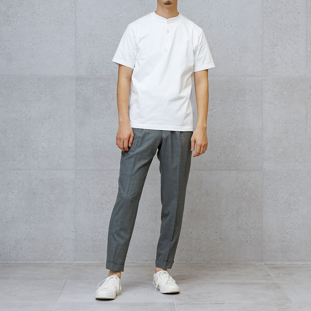 Hybrid Cotton Henley Neck Dress T-shirt Color: White