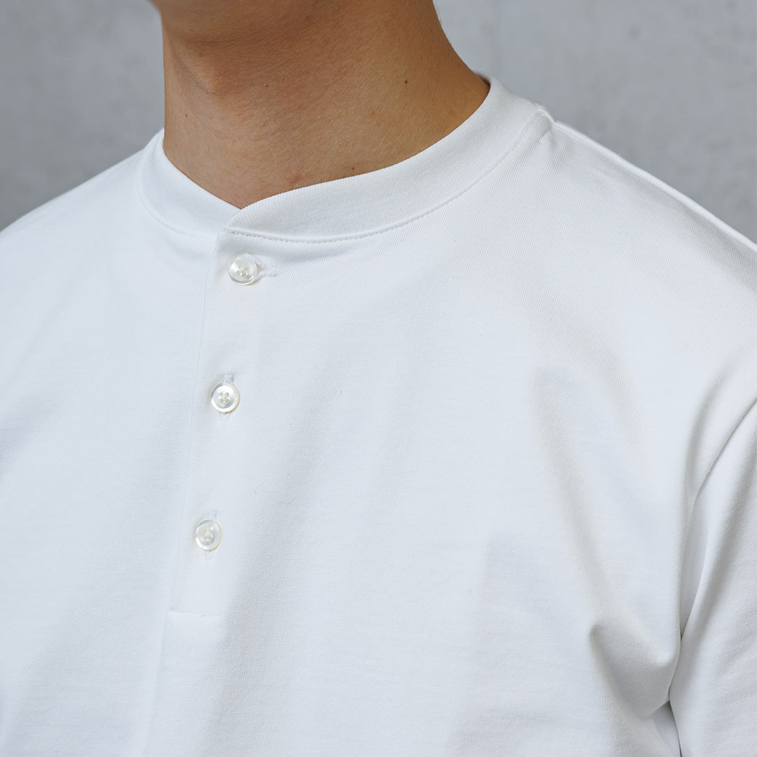 Hybrid Cotton Henley Neck Dress T-shirt Color: White