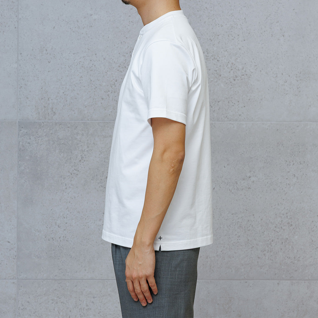 Hybrid Cotton Henley Neck Dress T-shirt Color: White