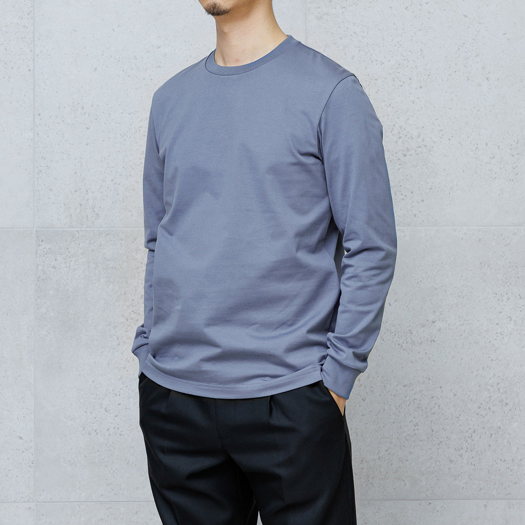 Hybrid Cotton Long Sleeve Dress T-shirt Color: Slate Blue