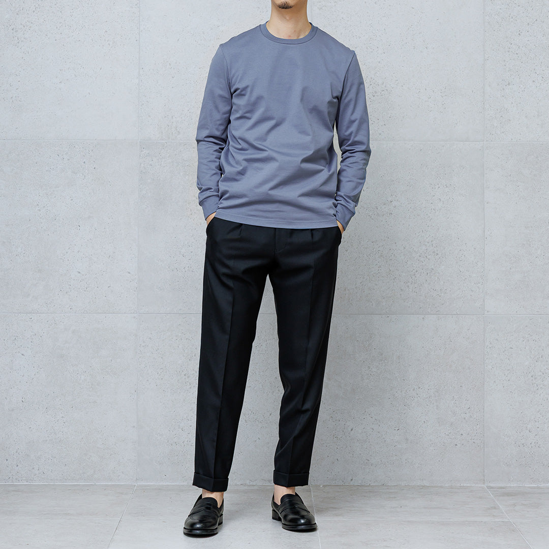 Hybrid Cotton Long Sleeve Dress T-shirt Color: Slate Blue