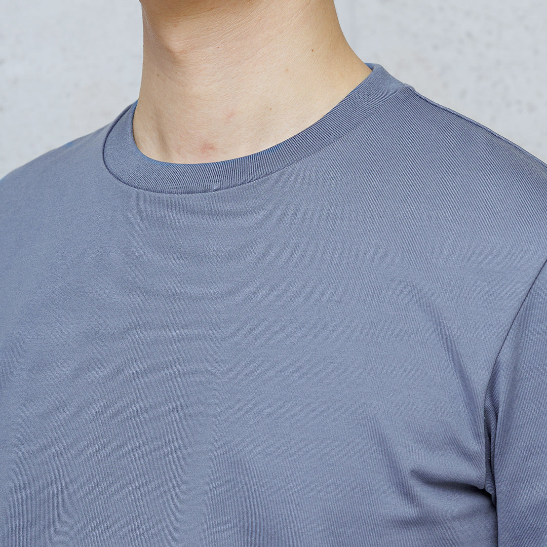 Hybrid Cotton Long Sleeve Dress T-shirt Color: Slate Blue