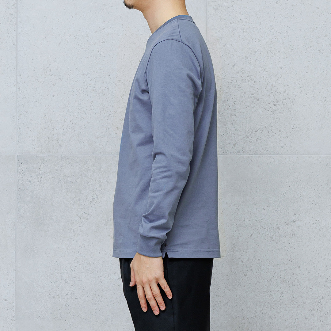 Hybrid Cotton Long Sleeve Dress T-shirt Color: Slate Blue