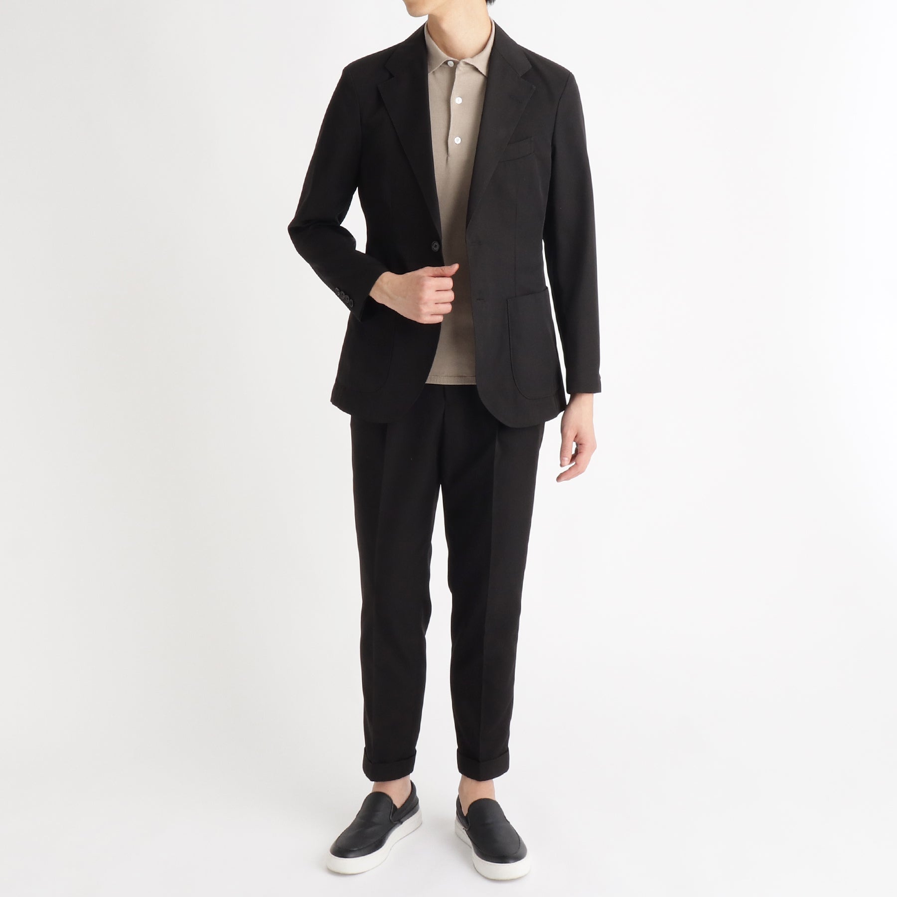 モアザンコットンテーラードジャケット ブラック | ＋CLOTHET ONLINE