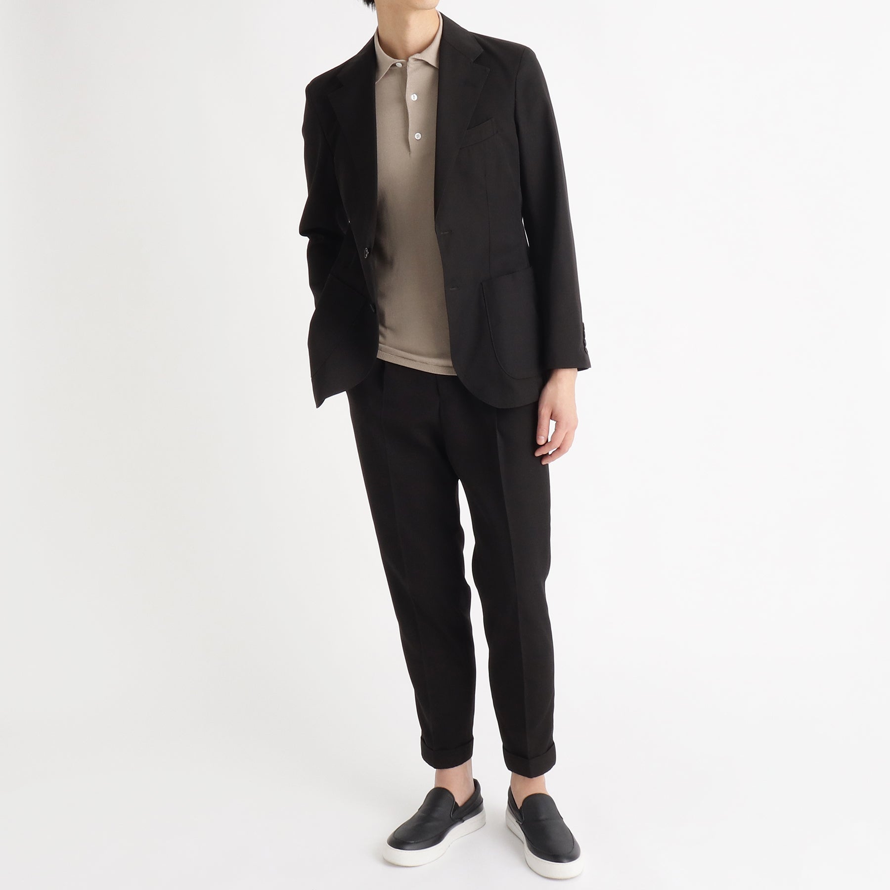 モアザンコットンテーラードジャケット ブラック | ＋CLOTHET ONLINE