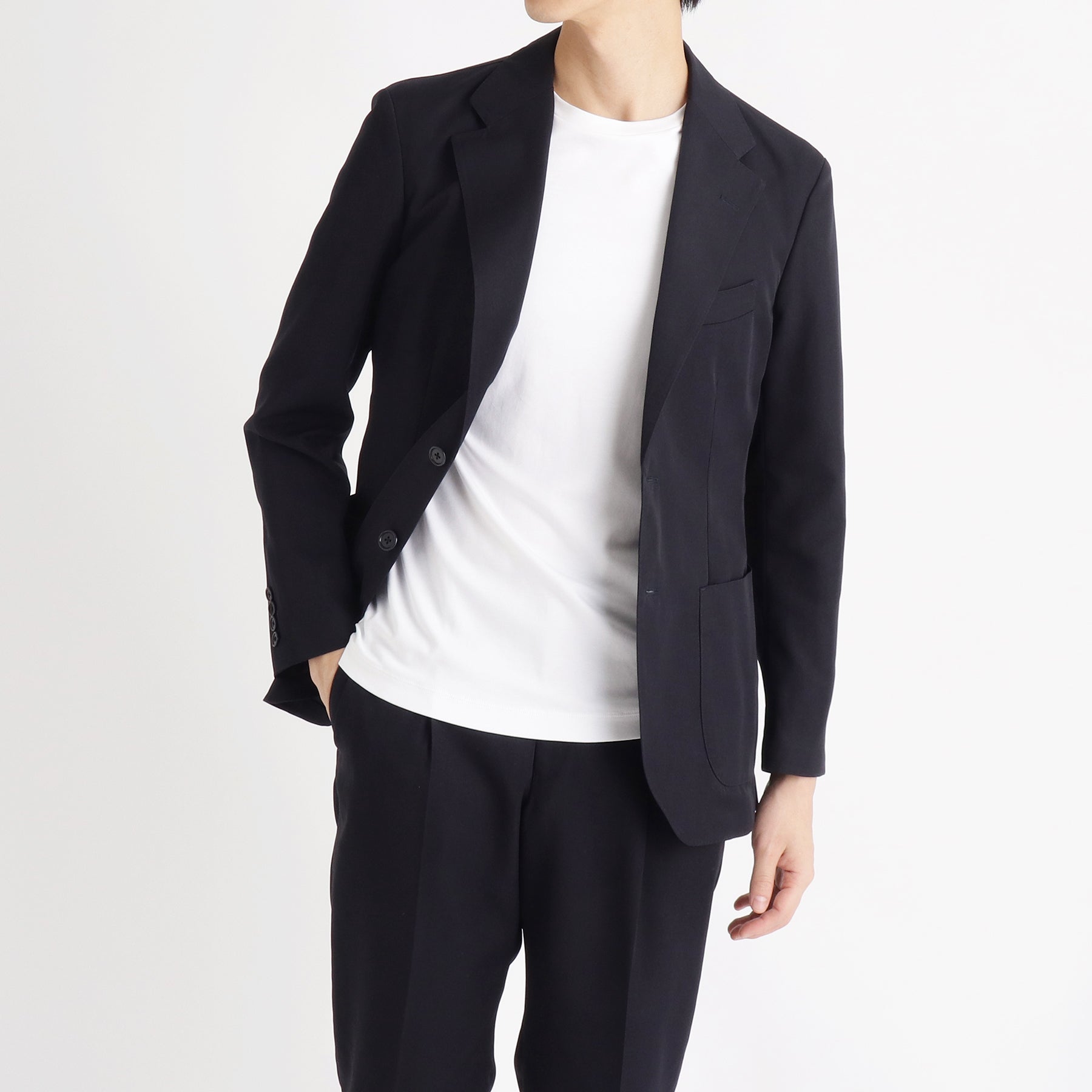 モアザンコットンテーラードジャケット ネイビー | ＋CLOTHET ONLINE