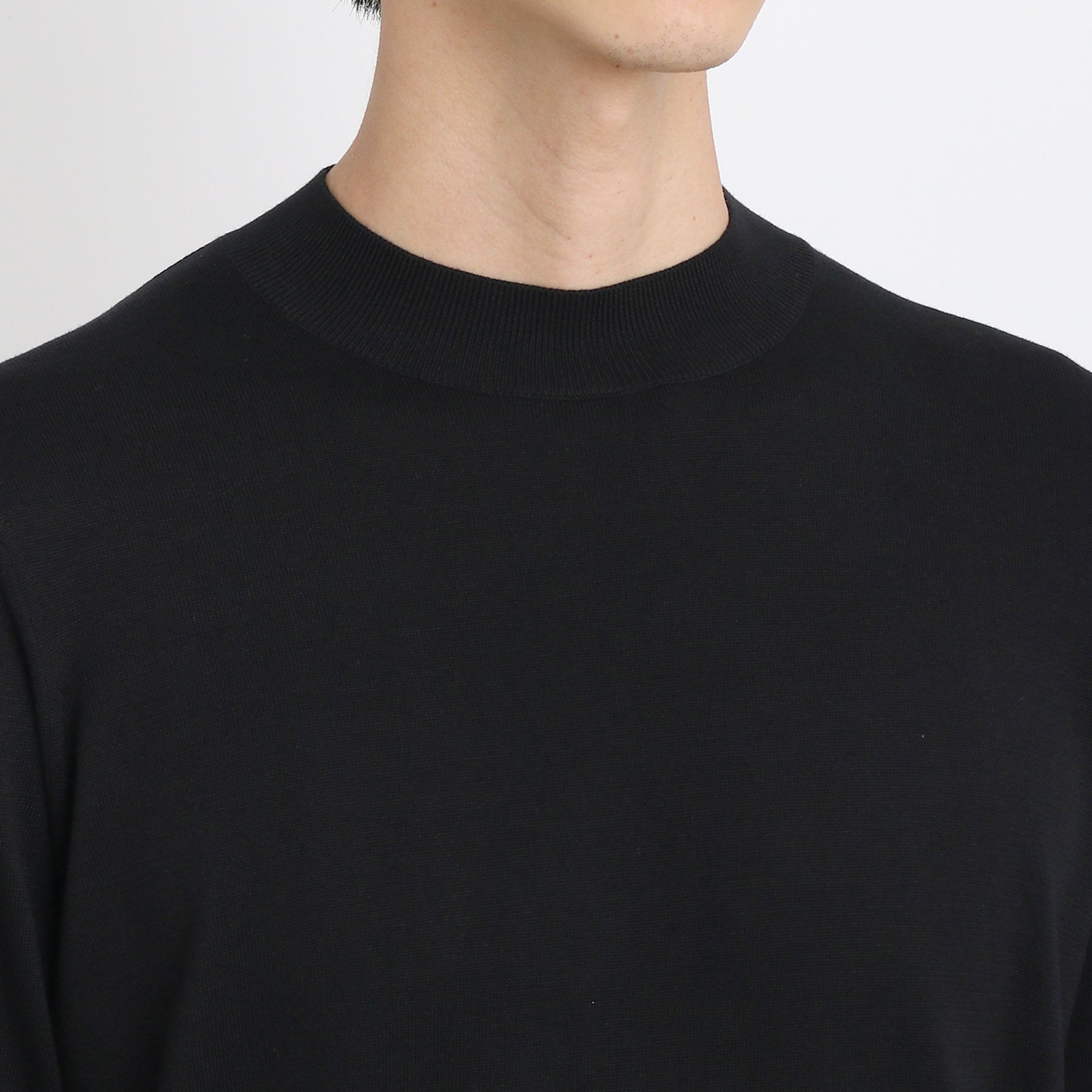 スビンプラチナム モックネックニット ブラック | ＋CLOTHET ONLINE