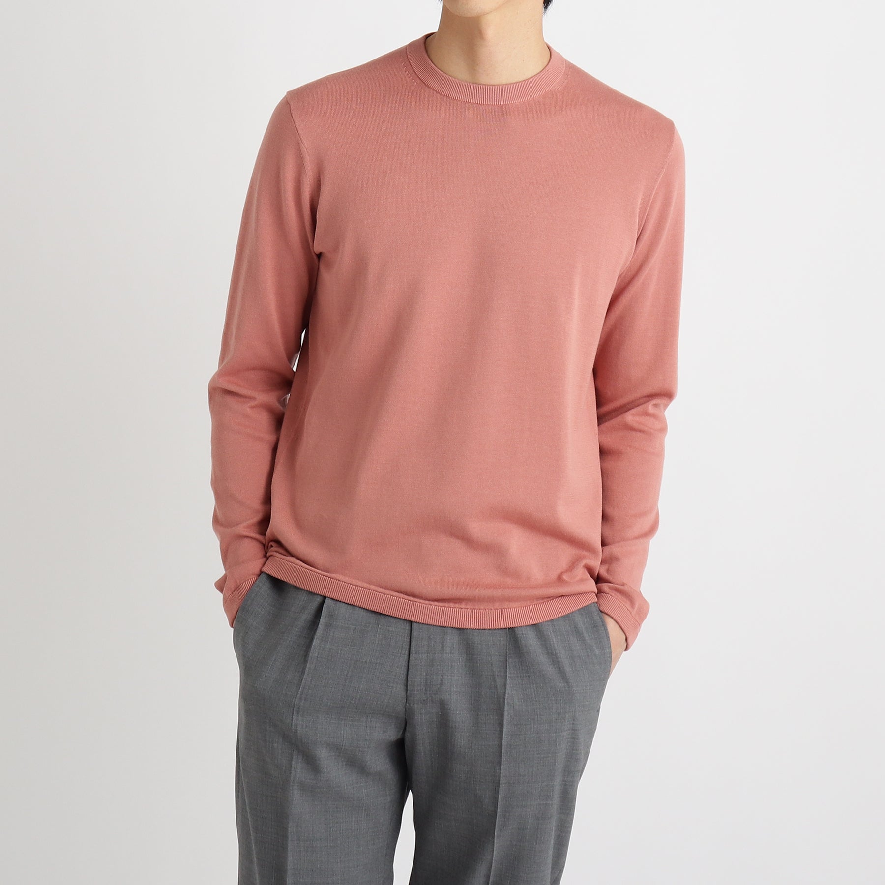 スビンプラチナム クルーネックニット フラミンゴ | ＋CLOTHET ONLINE