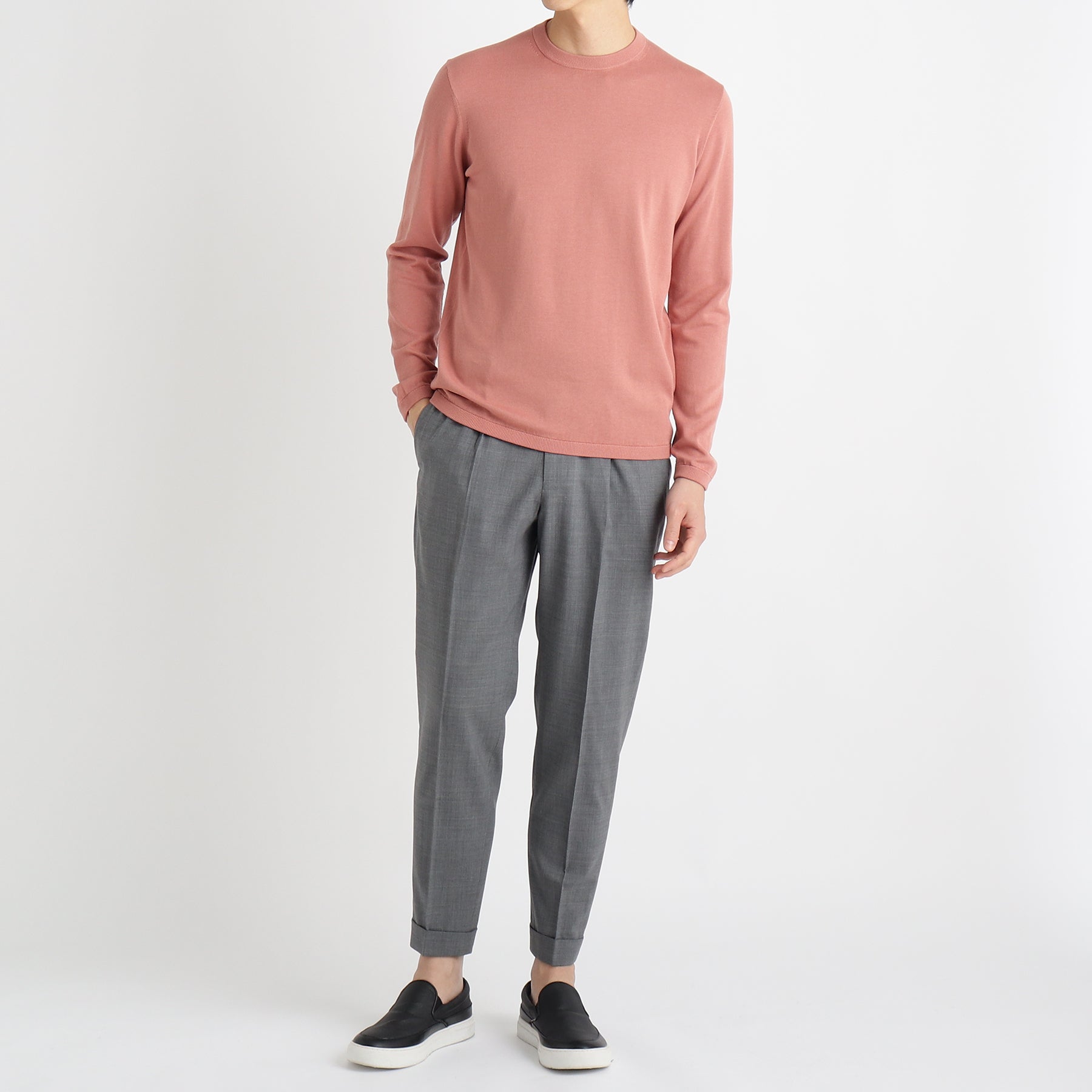 スビンプラチナム クルーネックニット フラミンゴ | ＋CLOTHET ONLINE