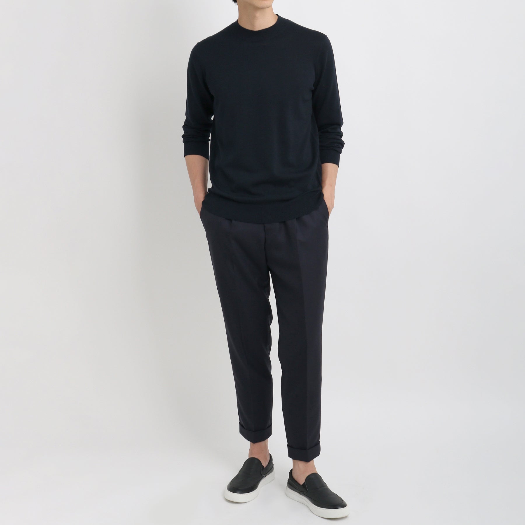 スビンプラチナム モックネックニット ネイビー | ＋CLOTHET ONLINE