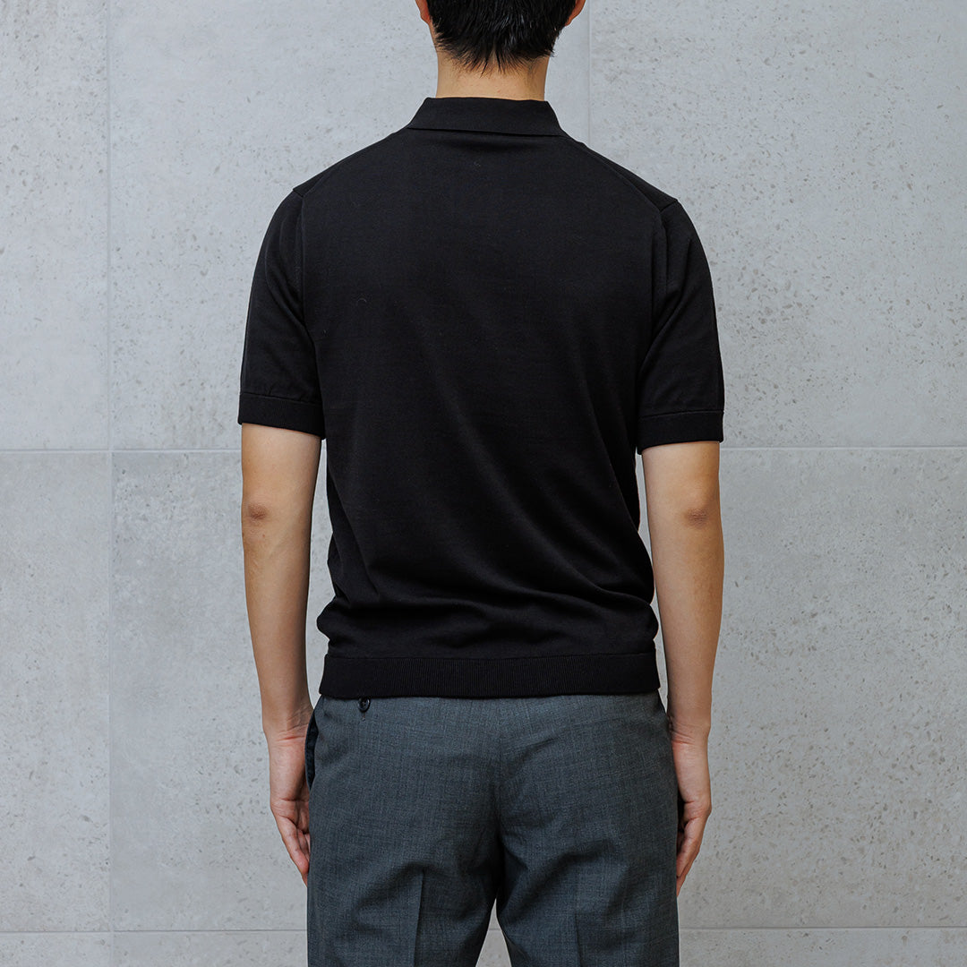 【Renewal】Knit Polo-shirt Color: Black