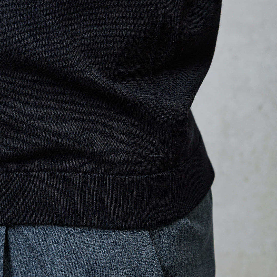 【Renewal】Knit Polo-shirt Color: Black