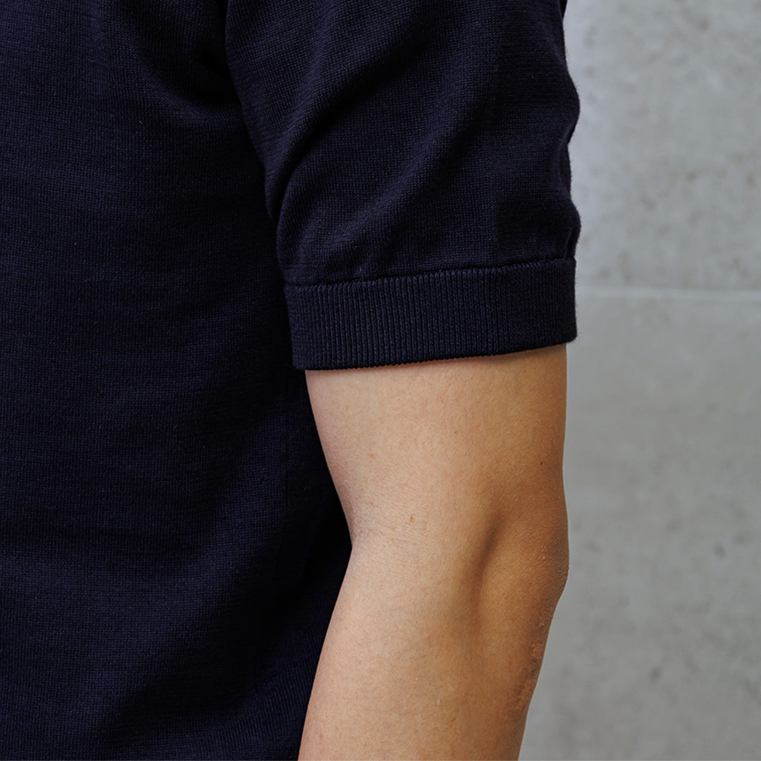 【Renewal】Knit Polo-shirt Color: Navy