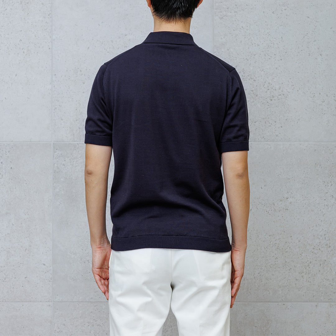 【Renewal】Knit Polo-shirt Color: Navy