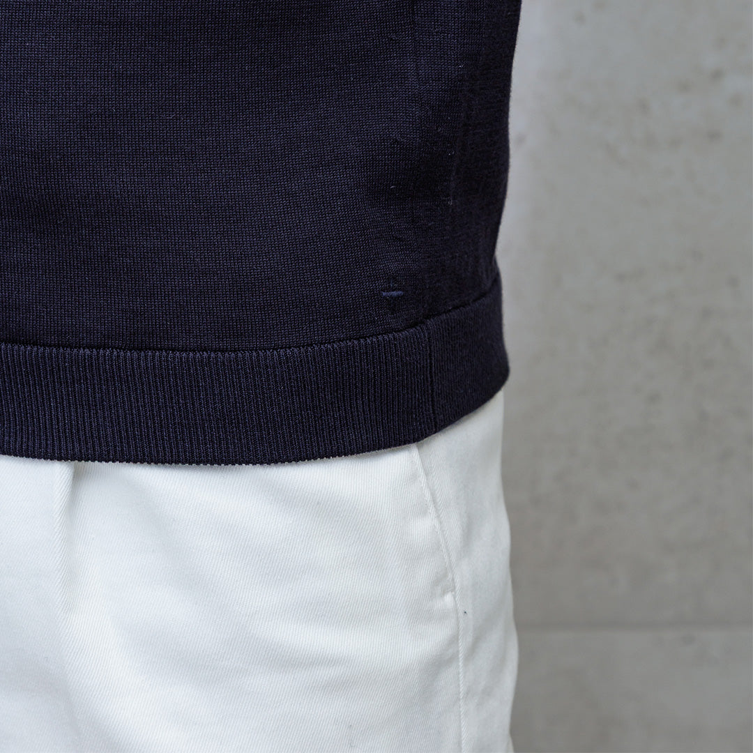【Renewal】Knit Polo-shirt Color: Navy