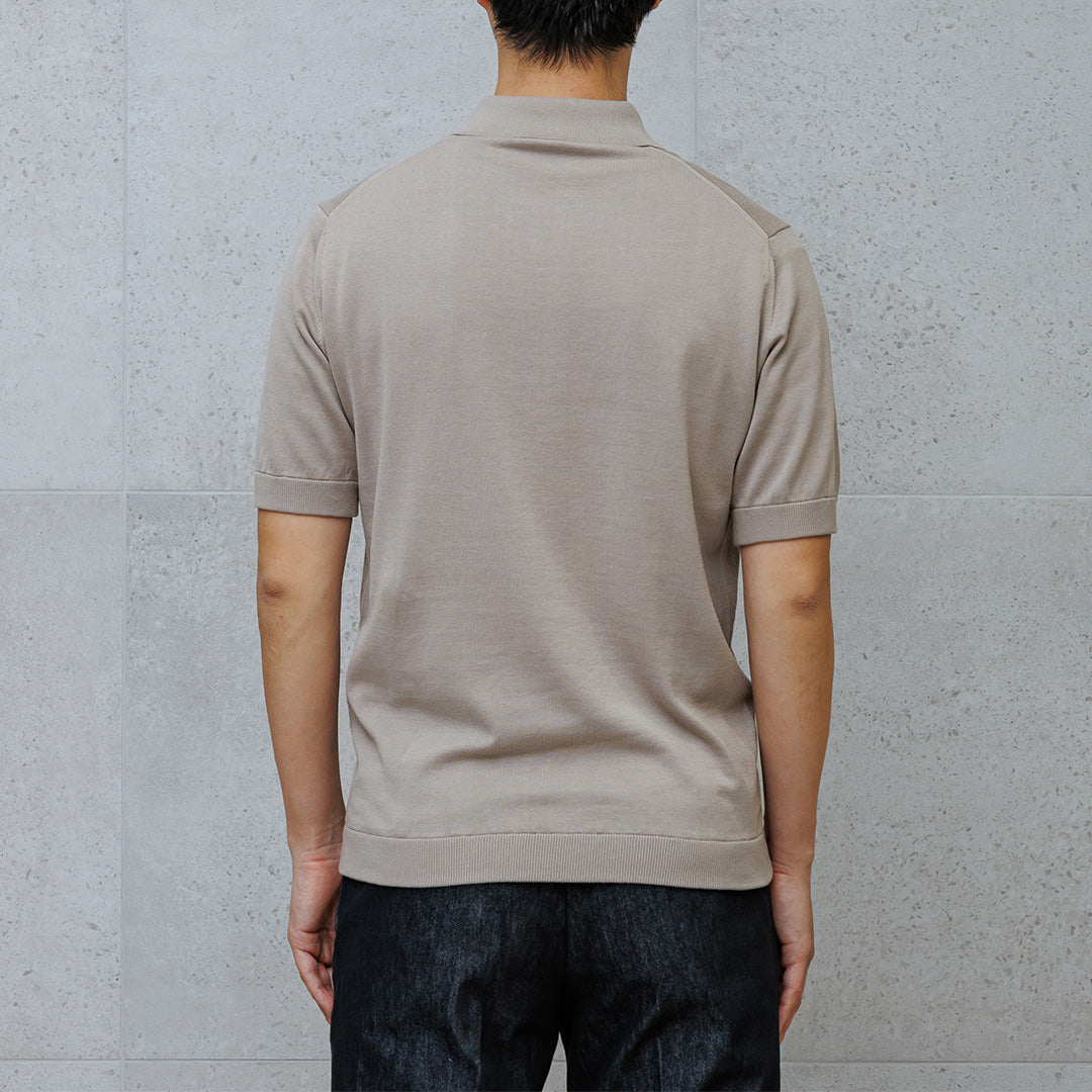 【Renewal】Knit Polo-shirt Color: Sand