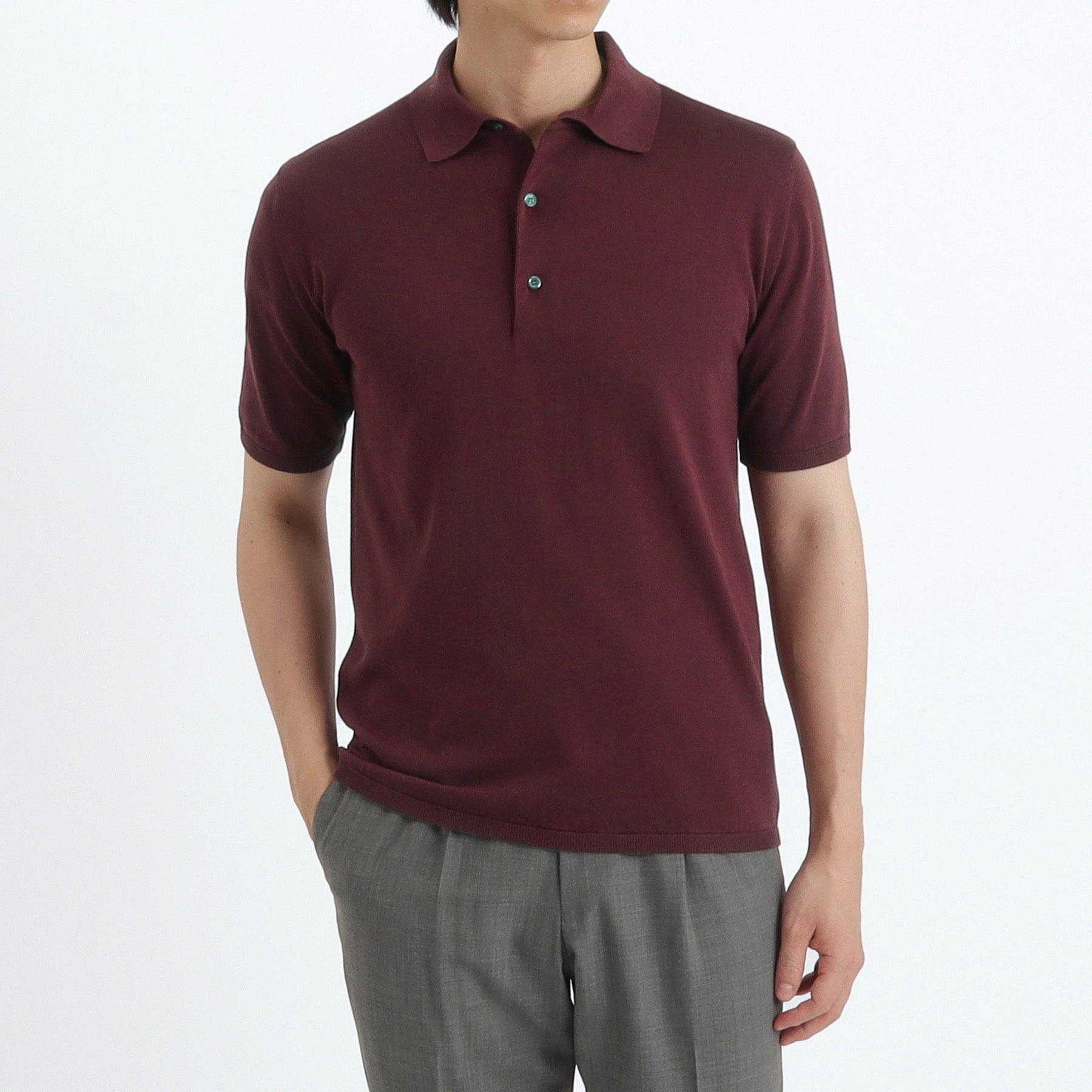 Knit Polo-shirt Color: Bordeaux