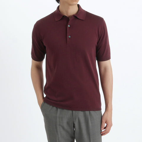 Knit Polo-shirt Color: Bordeaux