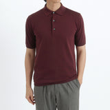 Knit Polo-shirt Color: Bordeaux