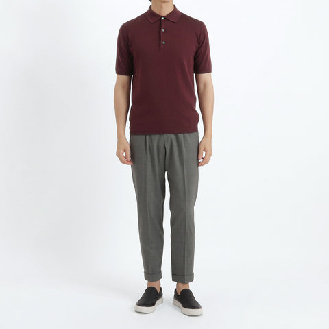 Knit Polo-shirt Color: Bordeaux