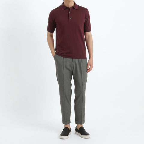 Knit Polo-shirt Color: Bordeaux