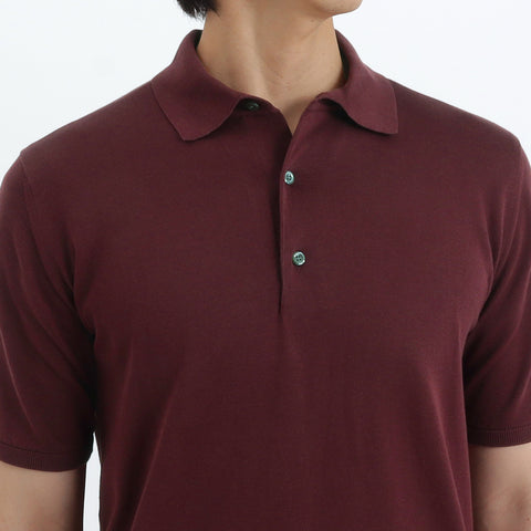 Knit Polo-shirt Color: Bordeaux