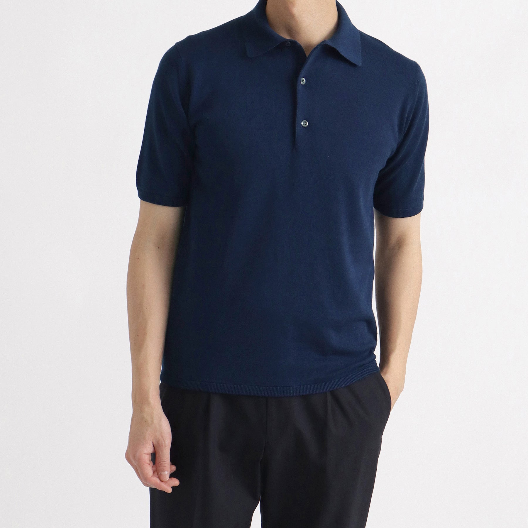 Knit Polo-shirt Color: Deep Blue