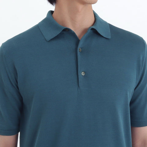 Knit Polo-shirt Color: Deep Sea