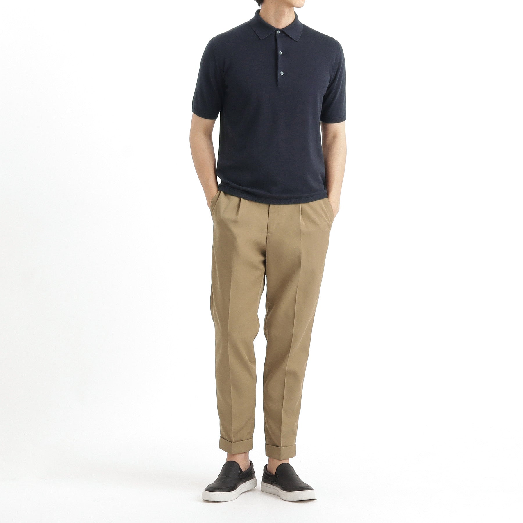 スビンプラチナム ニットポロシャツ ネイビー | ＋CLOTHET ONLINE