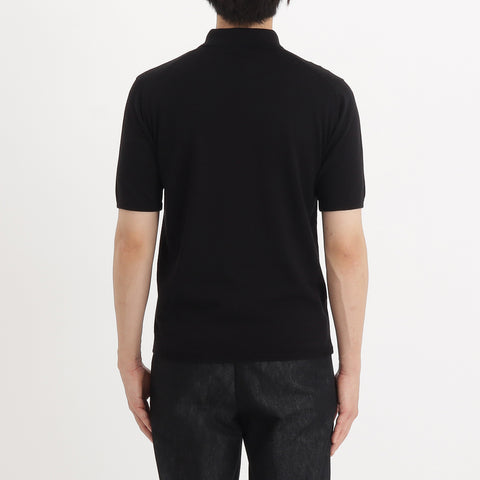 スビンプラチナム ニットポロシャツ ブラック | ＋CLOTHET ONLINE