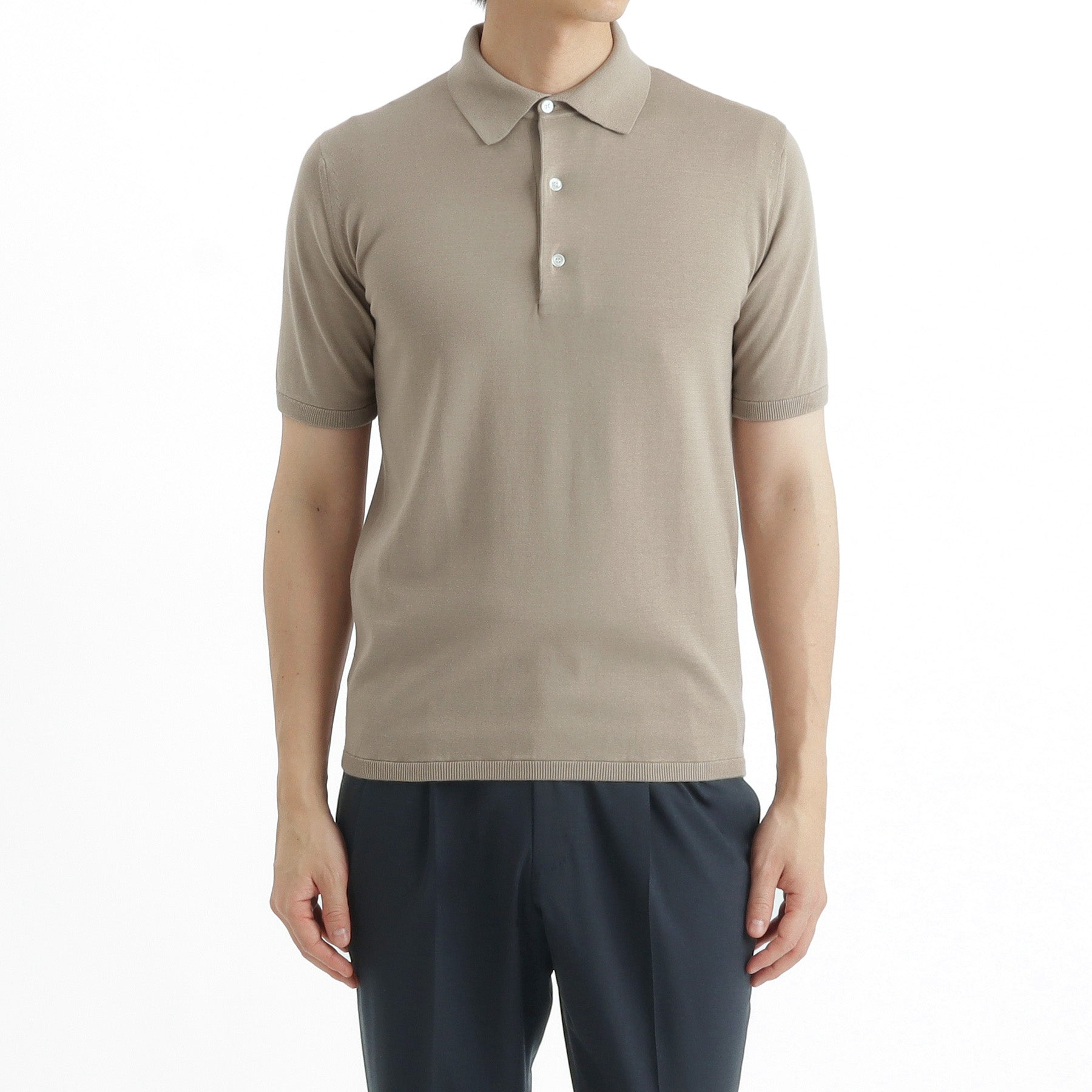 Knit Polo-shirt Color: Sand