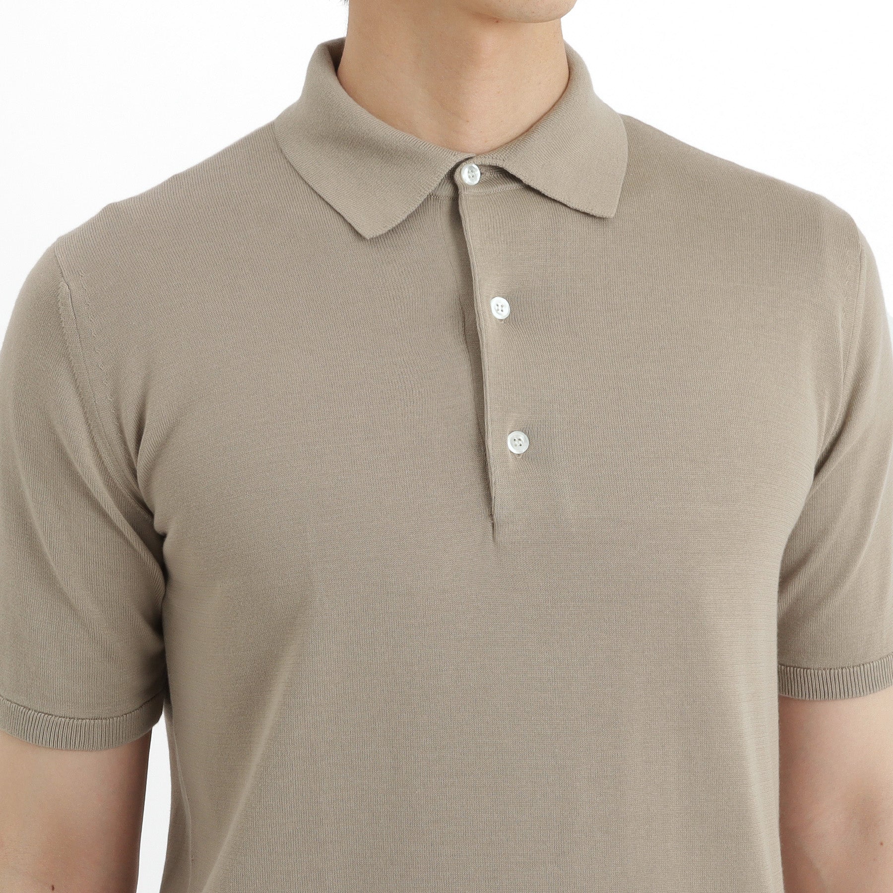 Knit Polo-shirt Color: Sand
