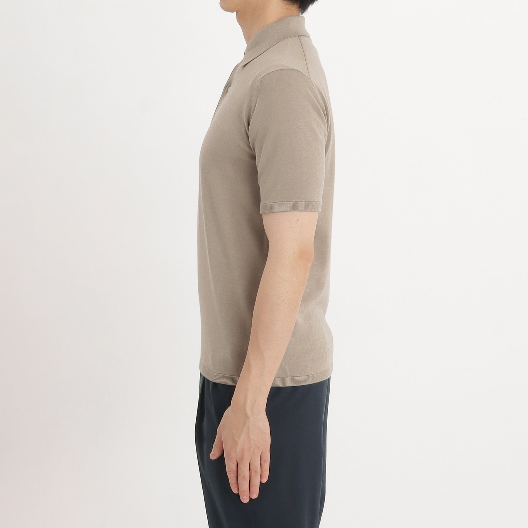 スビンプラチナム ニットポロシャツ サンド | ＋CLOTHET ONLINE