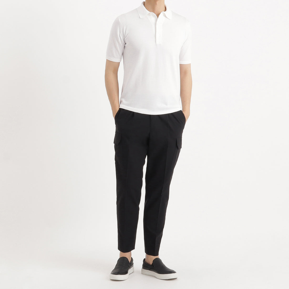 Knit Polo-shirt Color: White